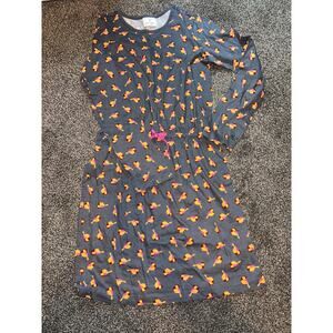 Hannah Anderson 150 Gray Long Sleeved Dress Birds Gray Pink